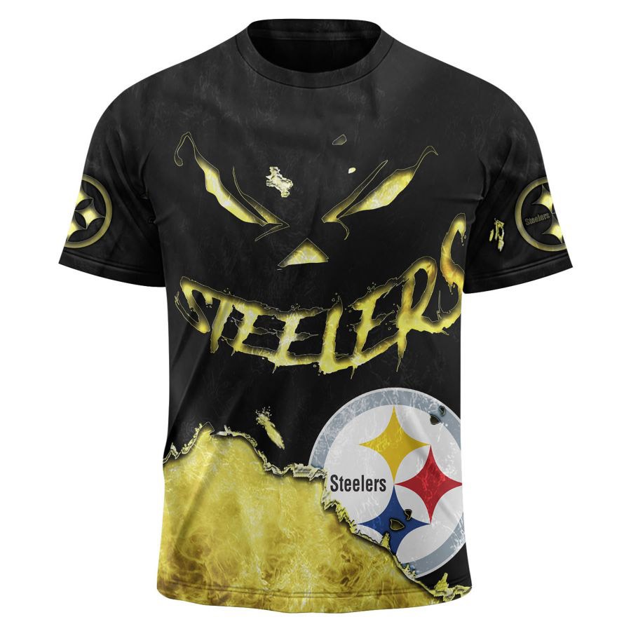 Pittsburgh Steelers T-shirt 3D devil eyes gift for fans