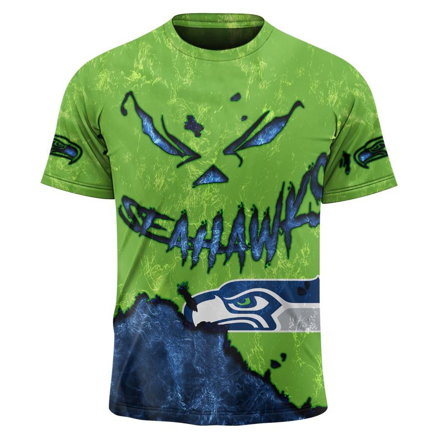 Seattle Seahawks T-shirt 3D devil eyes gift for fans