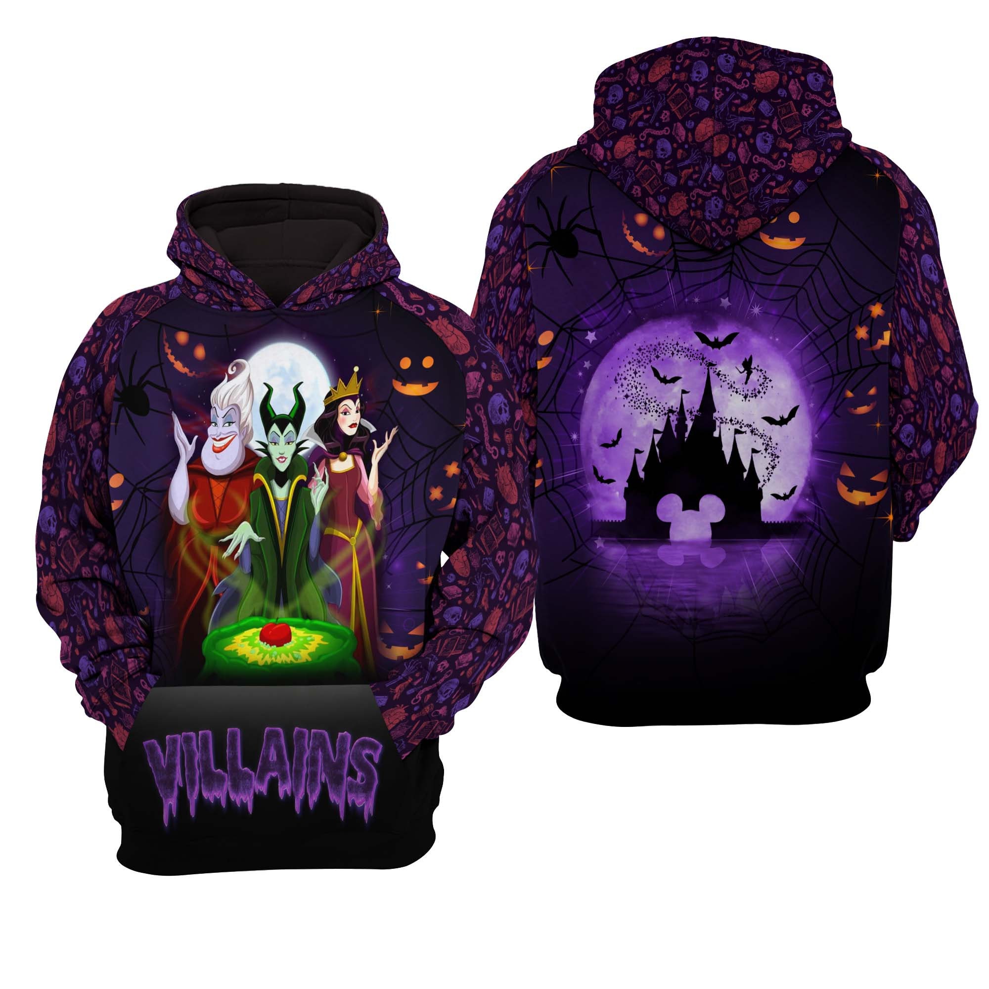 Villains Halloween Disney AOP Unisex Hoodie