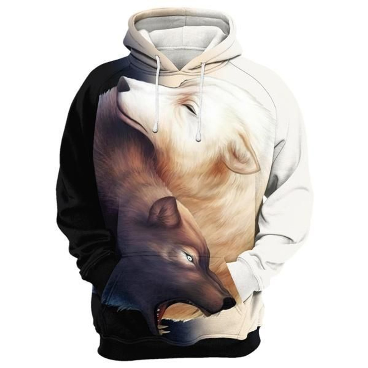 Yin Yang Wolf Hoodie