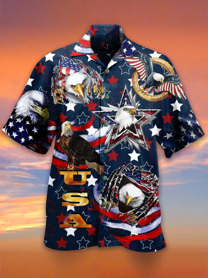 4th Of July USA Flag Independence Day Hawaiian Shirt  For Men & Women  HW2770