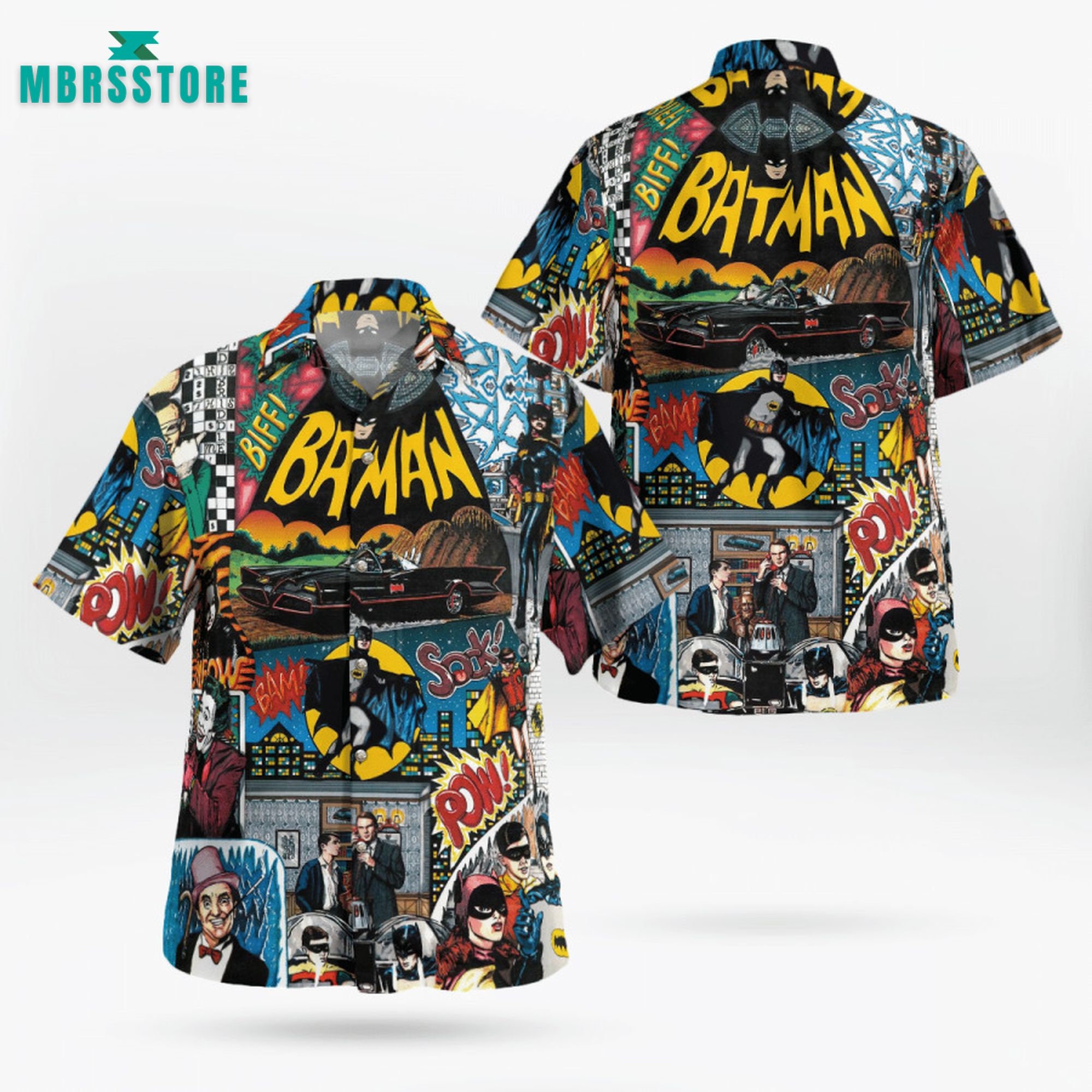 Batm Superheroes Characters Lovers Button Downs Vintage Summer Beach Hawaiian Shirt