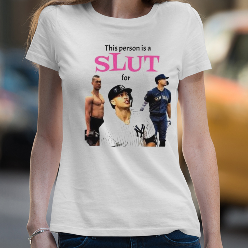 This Person Is A Slut For Giancarlo Stanton Ny Yankees Shirt - Yesweli