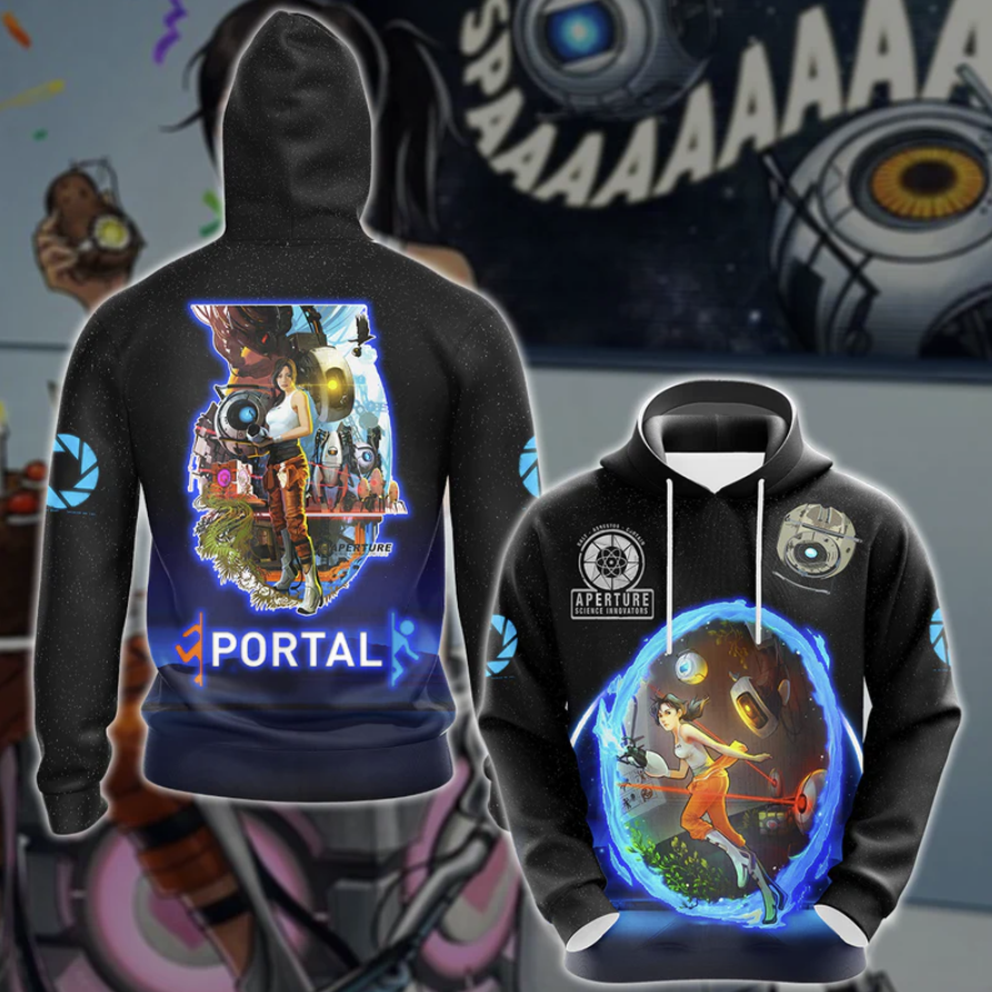 Portal Video Game 3D Hoodie Shirt