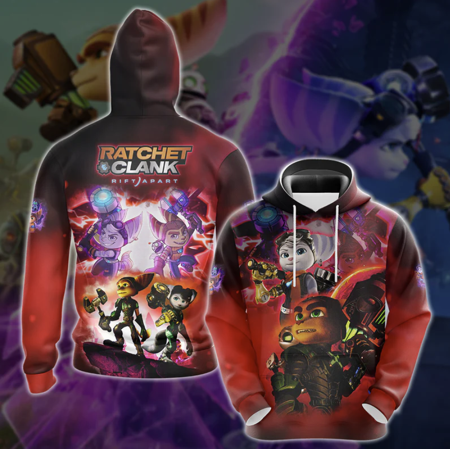 Ratchet & Clank Rift Apart Video Game 3D All Over Printed Hoodie
