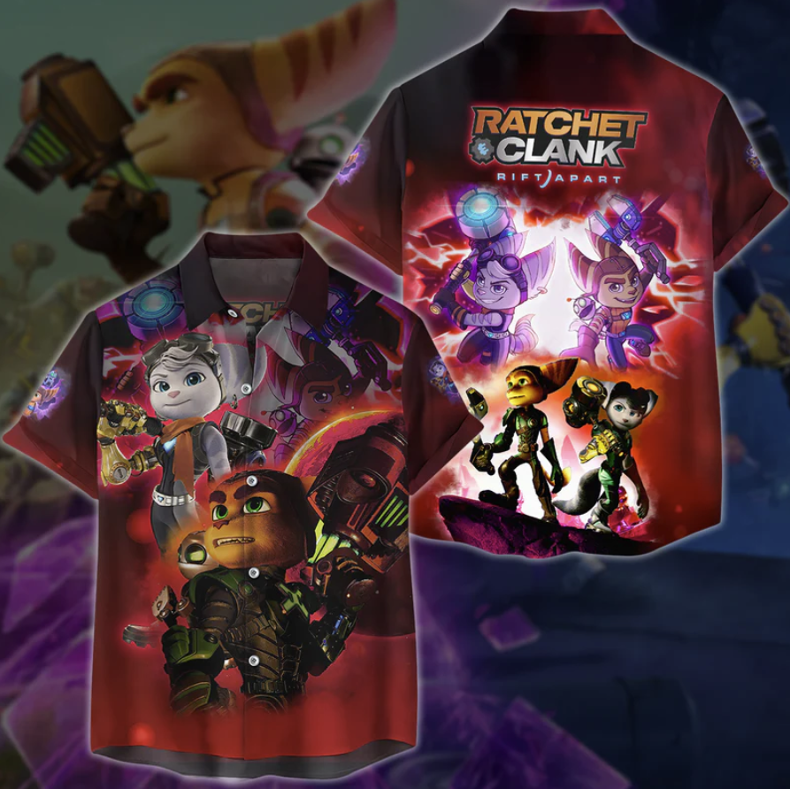 atchet & Clank Rift Apart Video Game Hawaiian Shirt