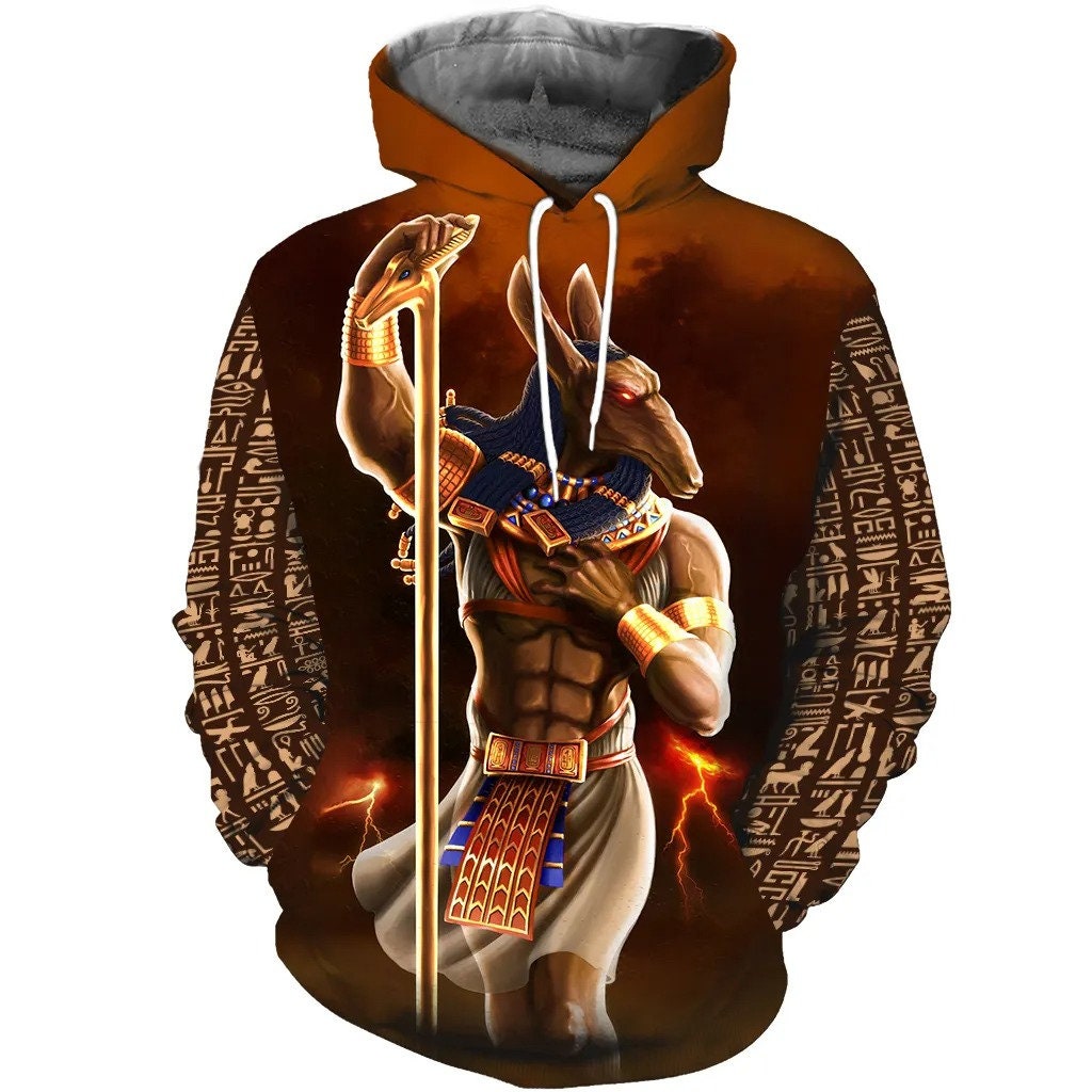 3D All Over Printed Egyptian God Set AOP Unisex Hoodie