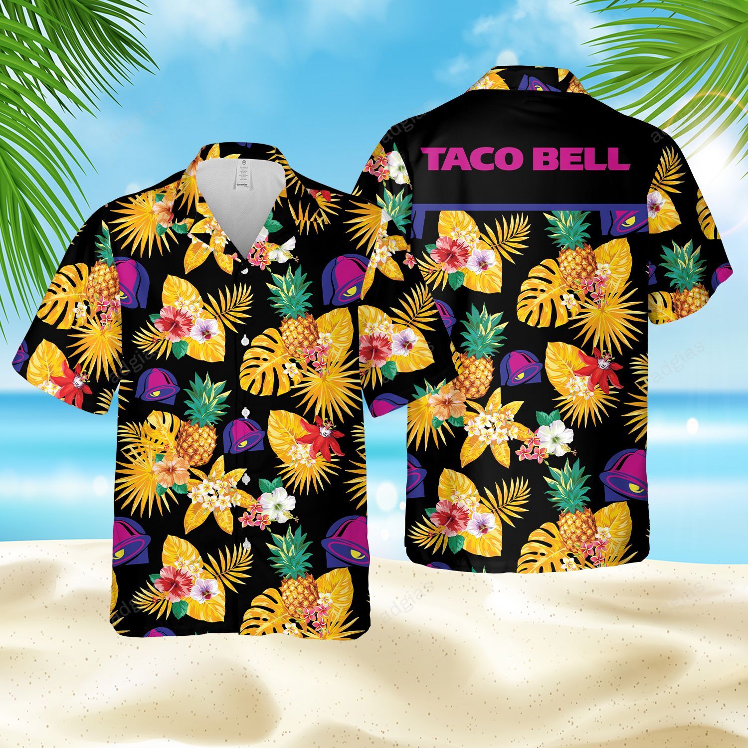(2) TBFF Tropical Beach Hawaiian Summer Shirt