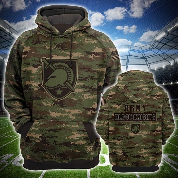 Army Black Knights Camouflage Pattern 3d 1 Cotton Hoodie