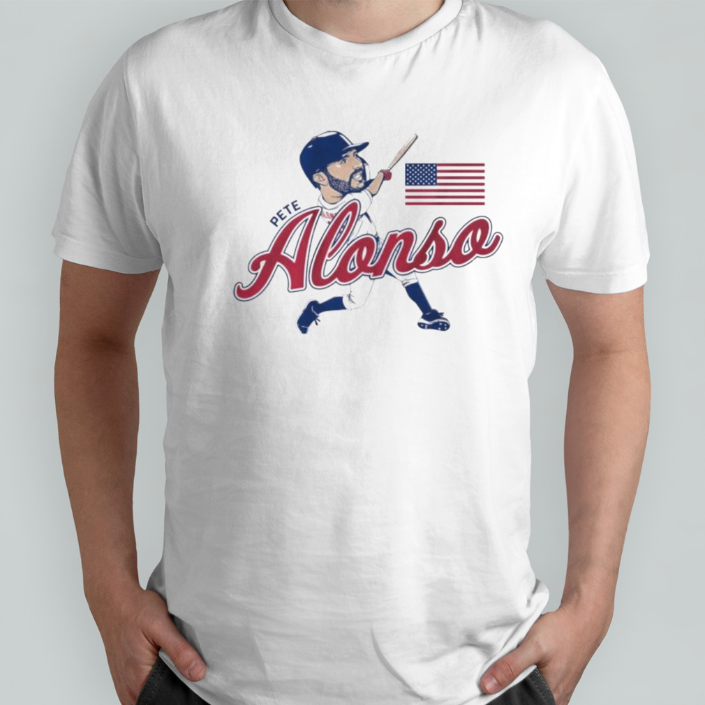 Pete Alonso New York Mets USA Fflag Caricature Shirt - Freedomdesign