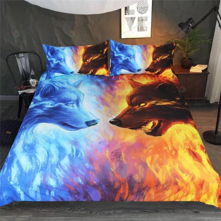 Wolf Ice And Fire Bedding Set