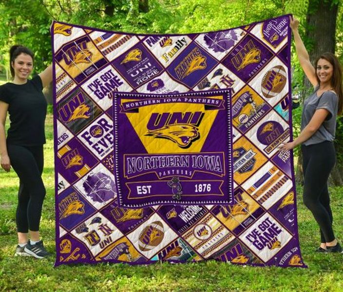 1876 Ncaa Northern Iowa Panthers Collection Quilt Blanket