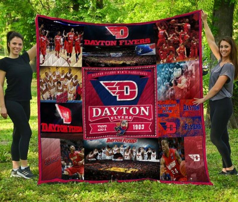 1903 Ncaa Dayton Flyers Collection Collection Combined  Quilt Blanket