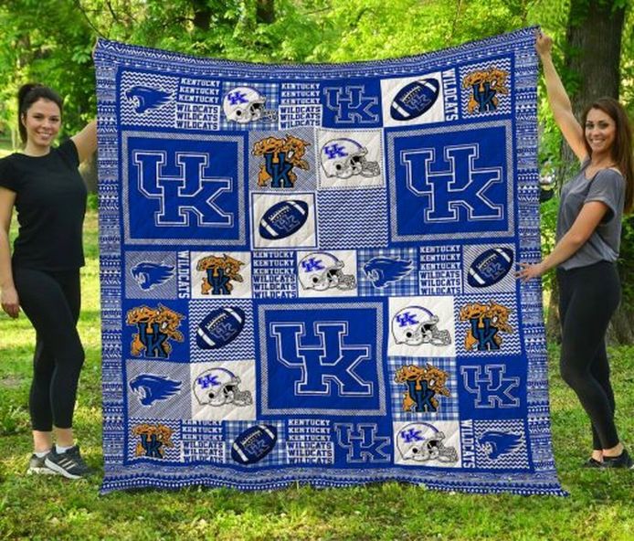 UK Football Ncaa Kentucky Wildcats Collection Great Quilt Blanket