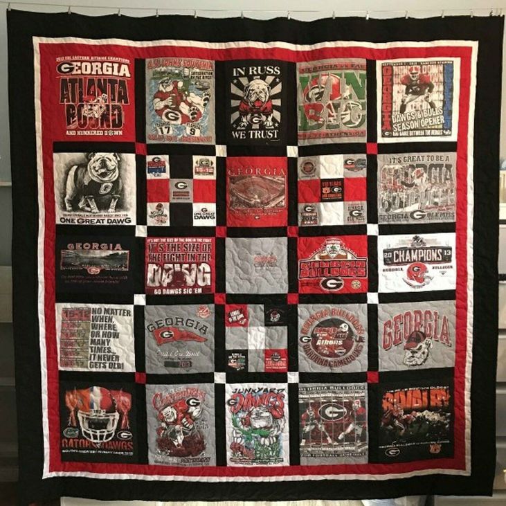 Vintage Ncaa Georgia Bulldogs Great Quilt Blanket
