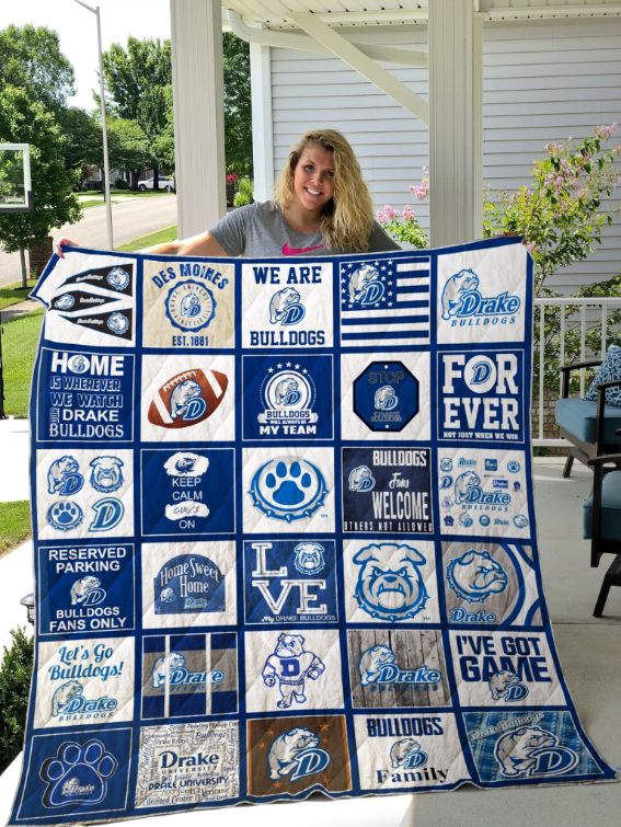We Are Bulldogs Ncaa Drake Bulldogs Collection Collected Quilt Blanket