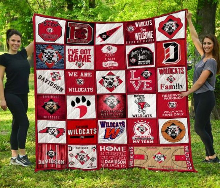 Wildcats Family Ncaa Davidson Wildcats Collection Collection Combined Quilt Blanket