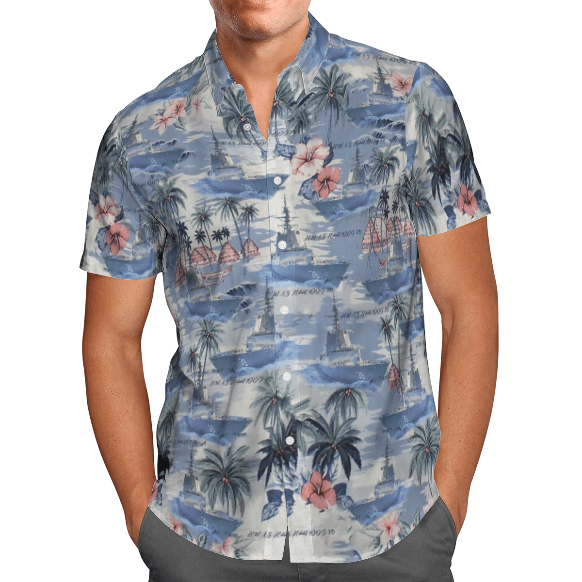 As Hobart Royal Australian Navy  Blue Amazing Design Unisex Hawaiian Shirt For Men And Women Dhc17063449