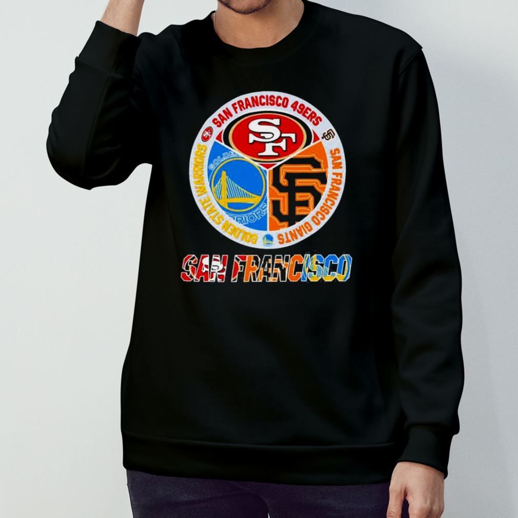 San Francisco 49ers Warriors Giants teams logo 2023 T-shirt