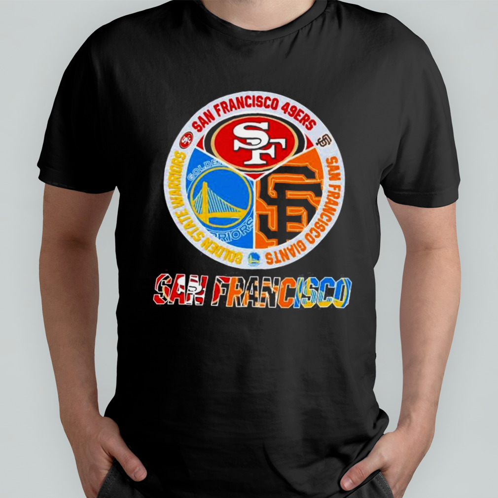 San Francisco 49ers Warriors Giants teams logo 2023 T-shirt