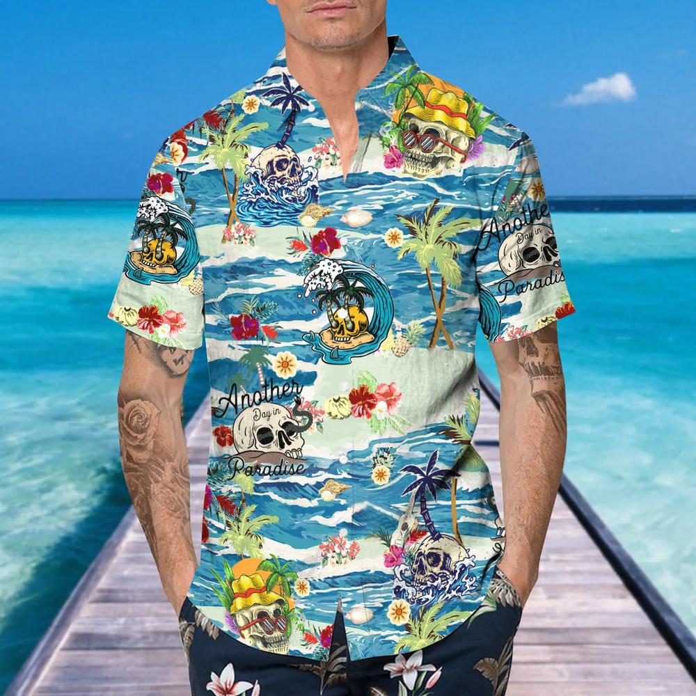 Another Paradise Skull Beach Hawaiian Shirt This Trend