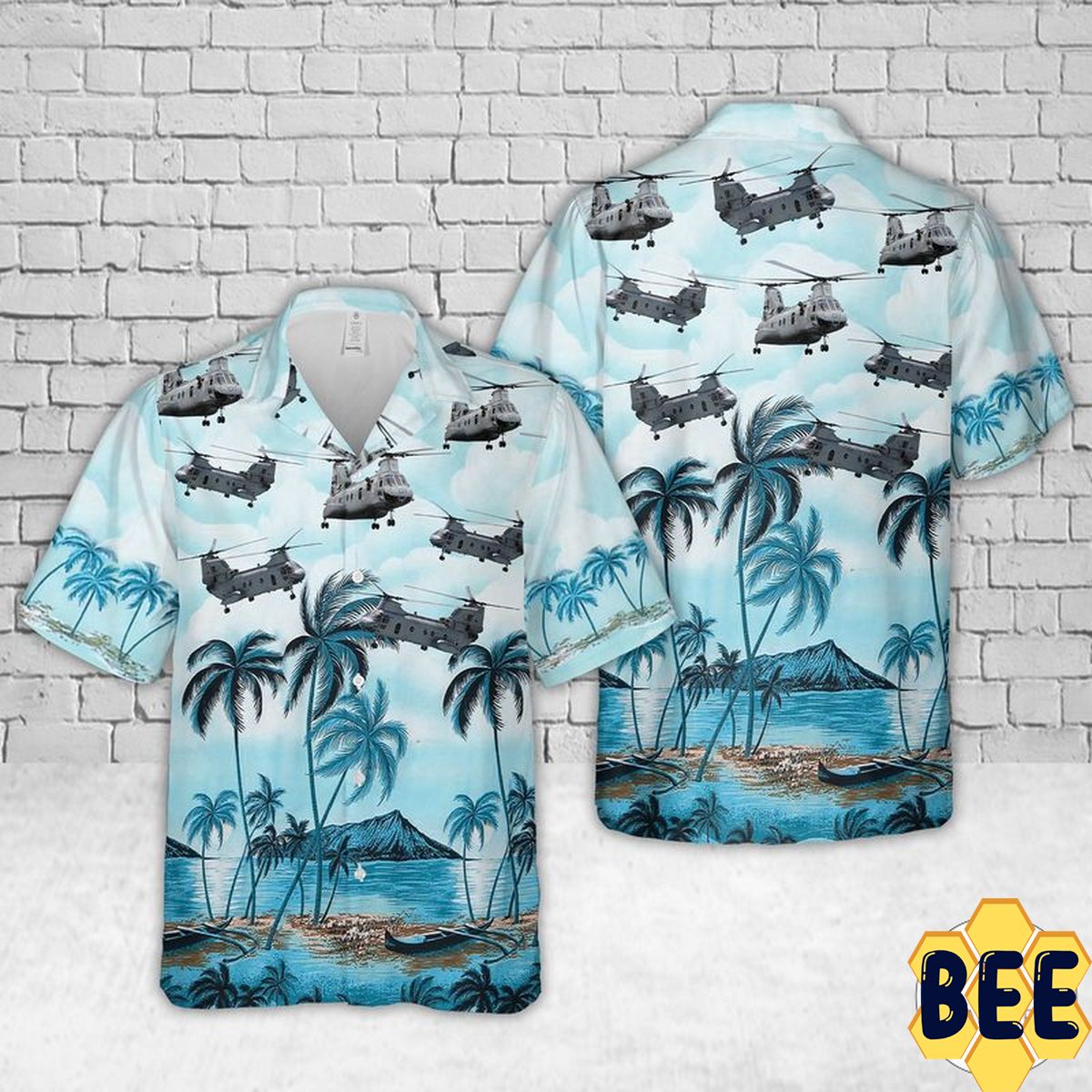 Army Boeing Vertol Ch-46 Sea Knight Trending Hawaiian Shirt-1