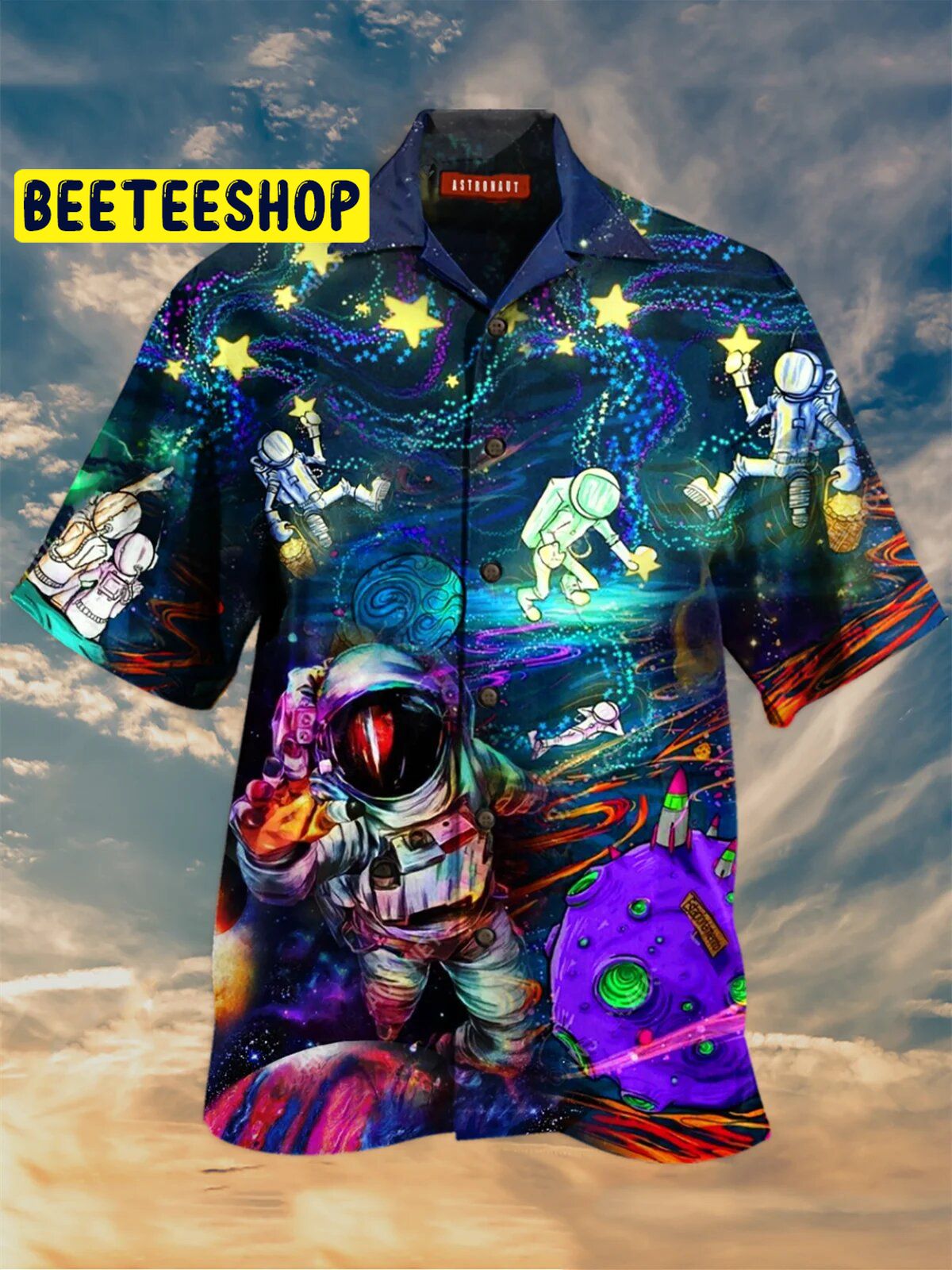 Astronaut 3d All Over Printed Trending Hawaiian Shirt-1