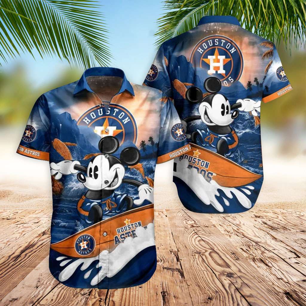 Astros Hawaiian Shirt Houston Astros Mickey Surfing Hawaiian Shirt