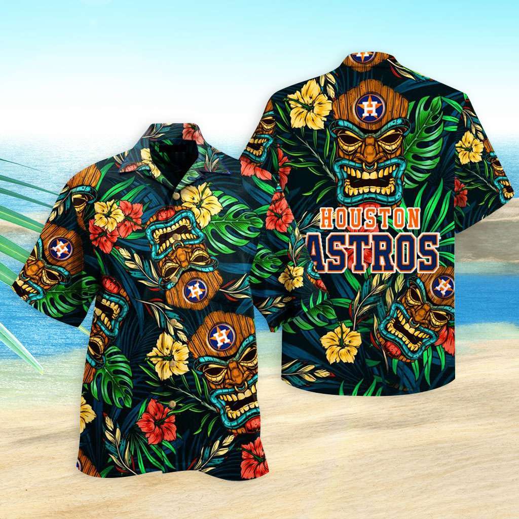 Astros Hawaiian Shirt Houston Astros Tiki Aloha Hawaiian Shirt