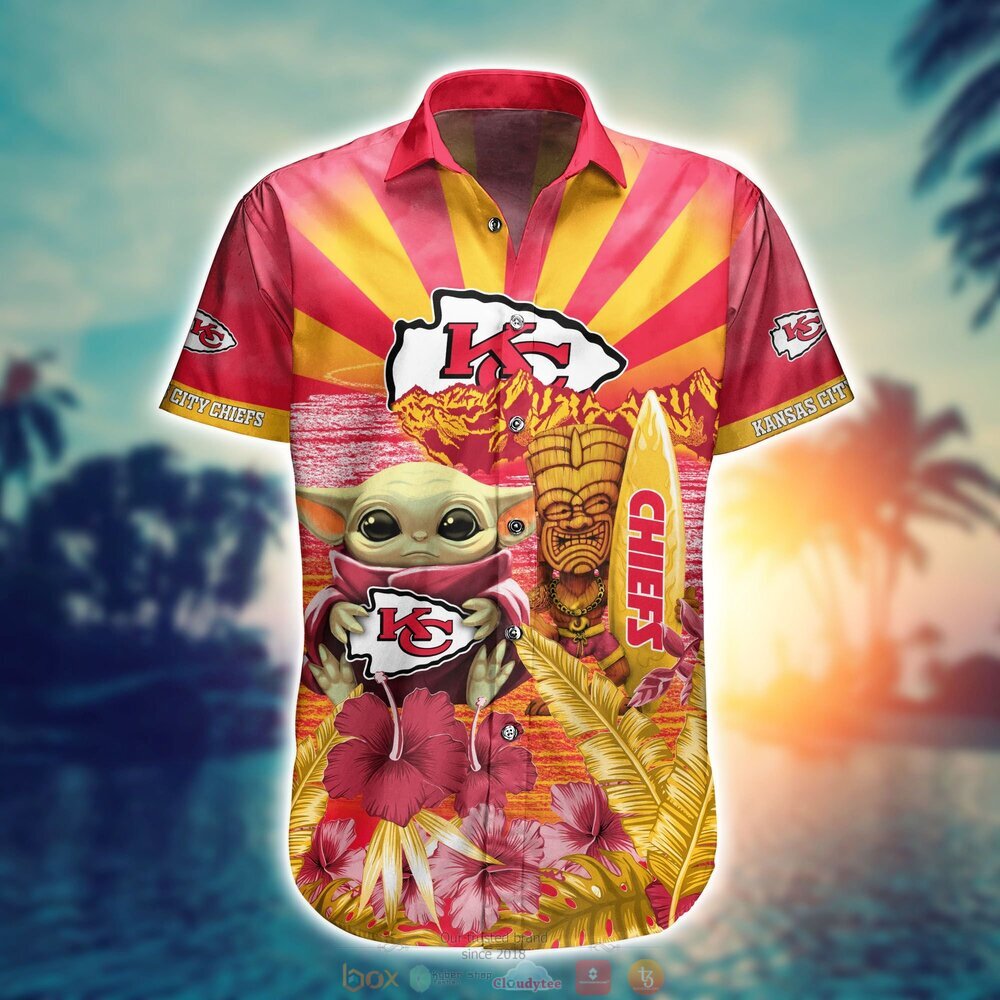 Baby Yoda Kansas City Chiefs Nfl 3D Hawaiian Shirt Men And Women For Fans -  Banantees