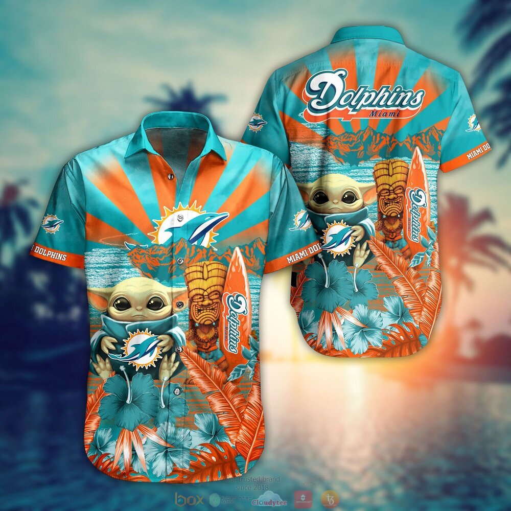 Miami Dolphins NFL Baby Yoda 3D Hawaiian Shirt And Shorts For Men And Women  Gift Fans - Freedomdesign