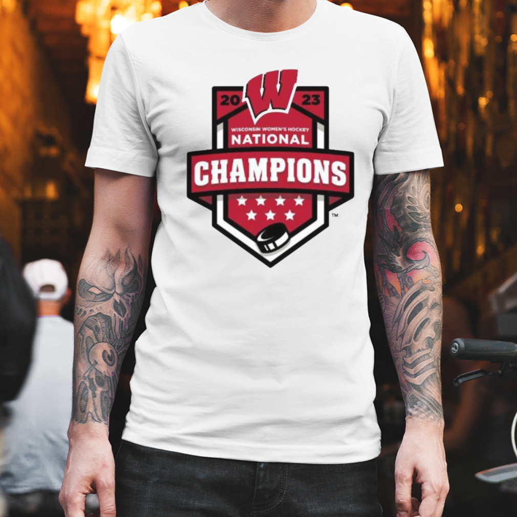 Wisconsin Badgers White 2023 Women’s Hockey National Champions Official T-shirt