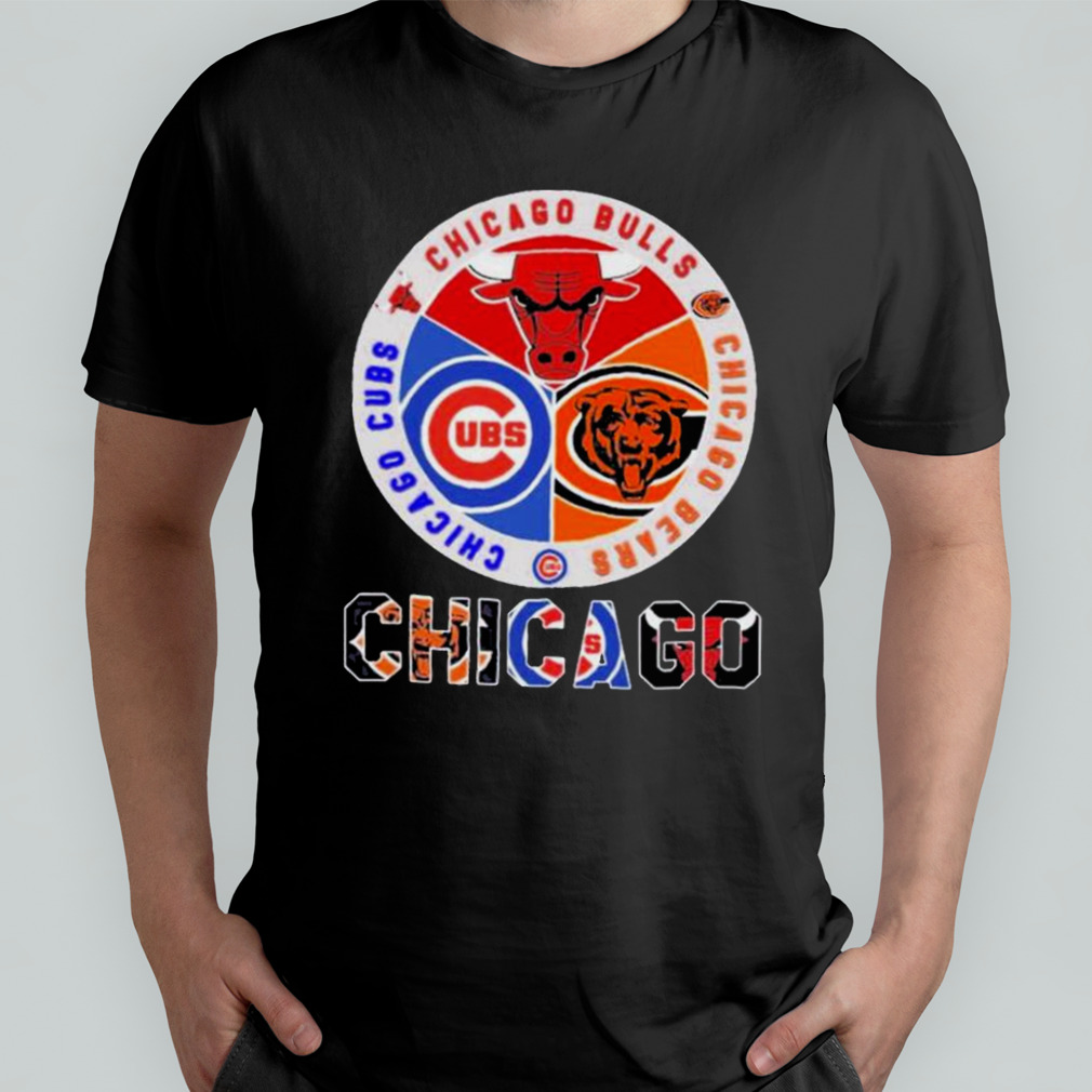 chicago bulls chicago bears and Chicago Cubs logo teams new design shirt