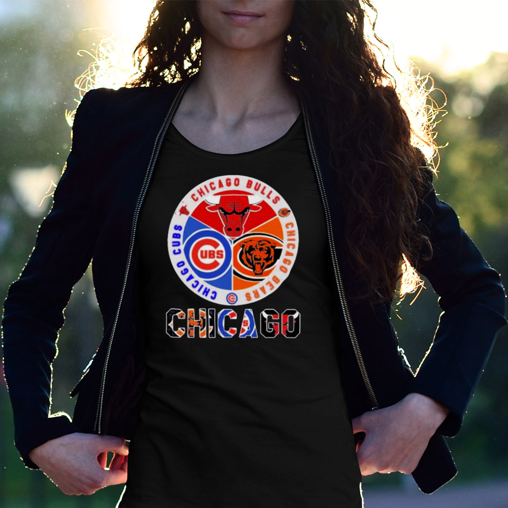 Chicago Bulls Chicago Bears And Chicago Cubs Logo Teams New Design Shirt -  High-Quality Printed Brand