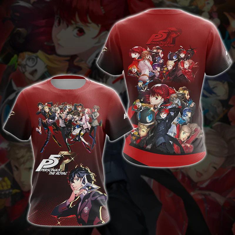 Persona 5 Royal Video Game 3D All Over Print T-shirt