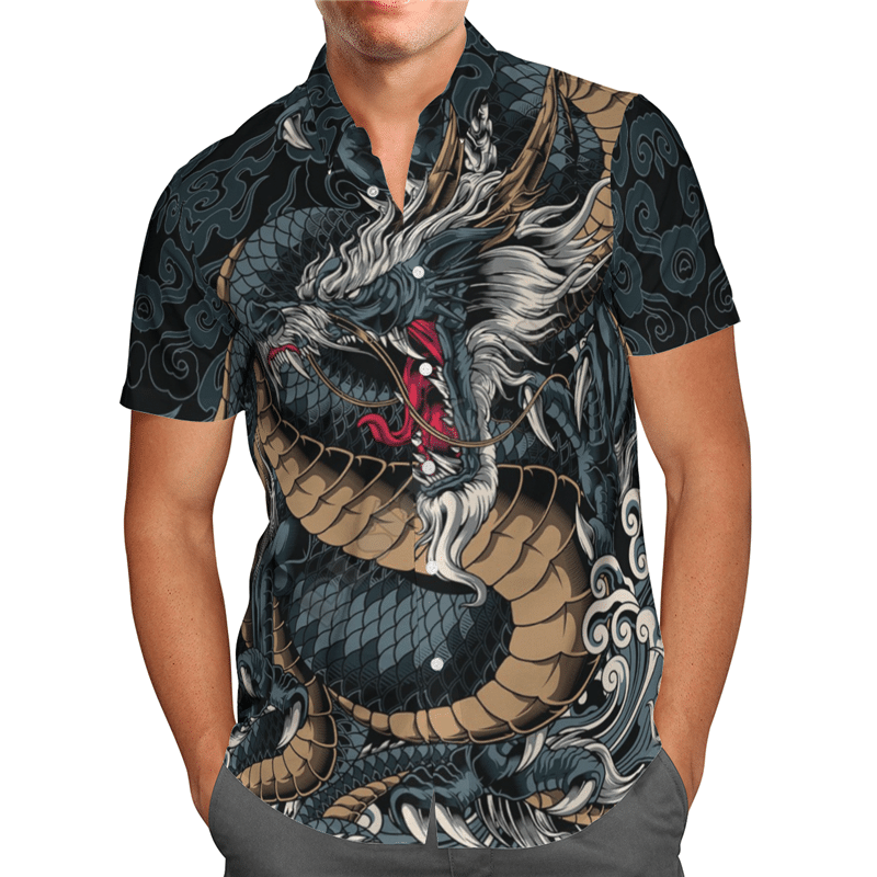 Summer Dragon  Gray Awesome Design Unisex Hawaiian Shirt For Men And Women Dhc17064085