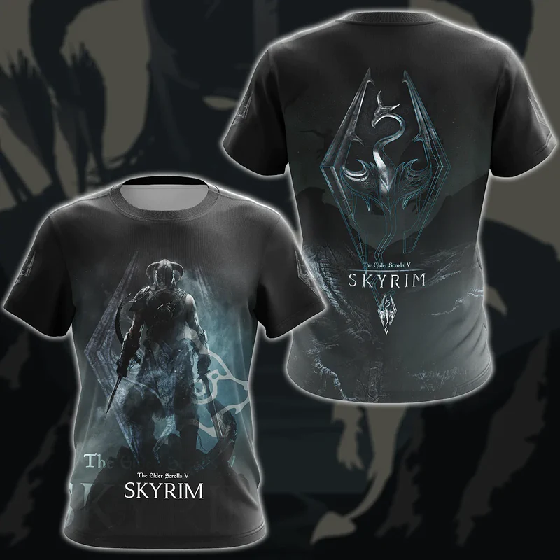 The Elder Scrolls V Skyrim Video Game 3D All Over Printed T-shirt