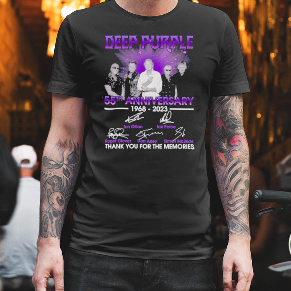Deep Purple 55th anniversary 1968 2023 thank you for the memories signatures shirt
