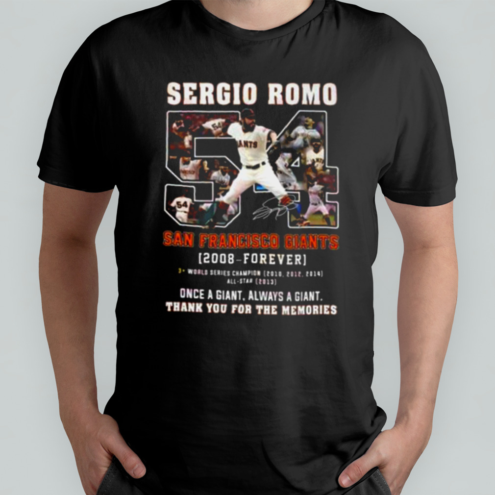 Sergio Romo San Francisco Giants 2008 – Forever thank you for the memories  t-shirt, hoodie, sweater and long sleeve