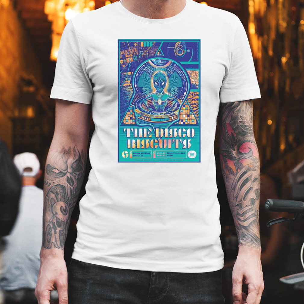 The Disco Biscuits March 31 2023 + April 1 2023 Eminence Ensemble Cycles Poster shirt