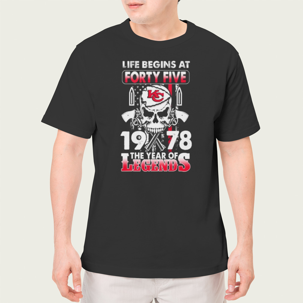 Kansas City Life Begins At Forty Five 1978 The Year Of Legends American Flag Vintage Shirt