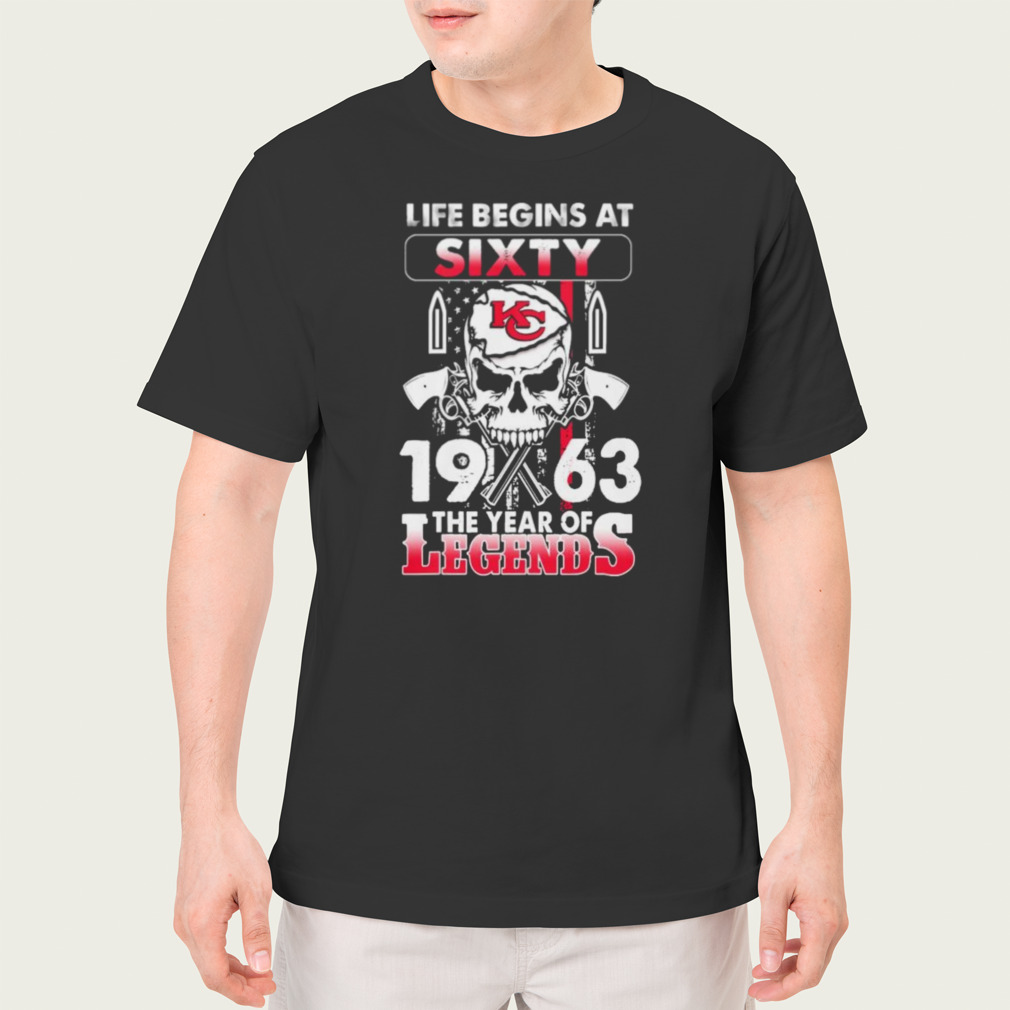 Kansas City Life Begins At Sixty 1963 The Year Of Legends American Flag Vintage Shirt