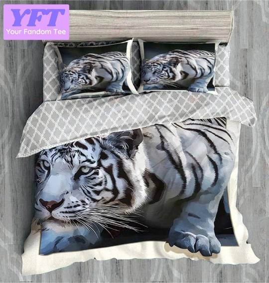 White Tiger Power 3d Bedding Set