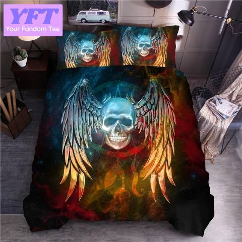Wing Dream Catcher Skull 3d Bedding Set