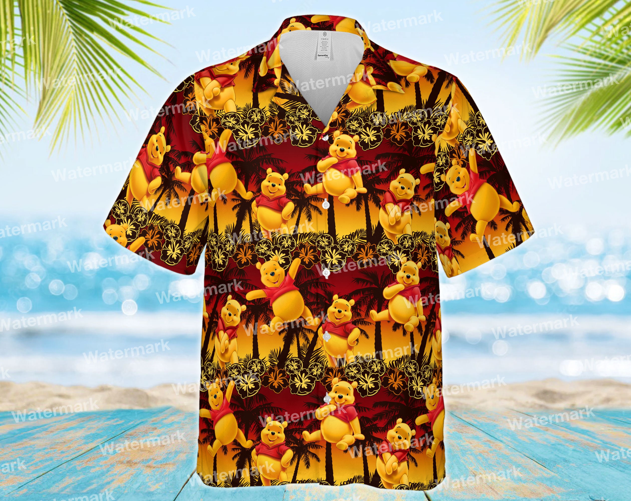 Winnie The Pooh Disney Aloha Summer Trip Family For Father Day Hawaii Shirt