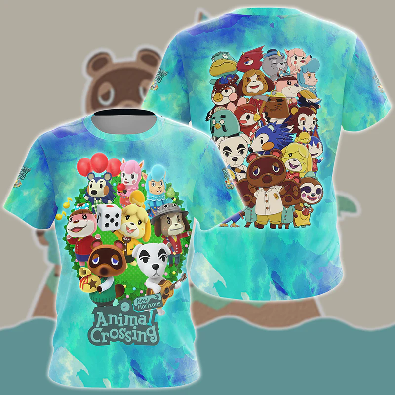 Animal Crossing New Horizons Video Game 3D All Over Print T-shirt