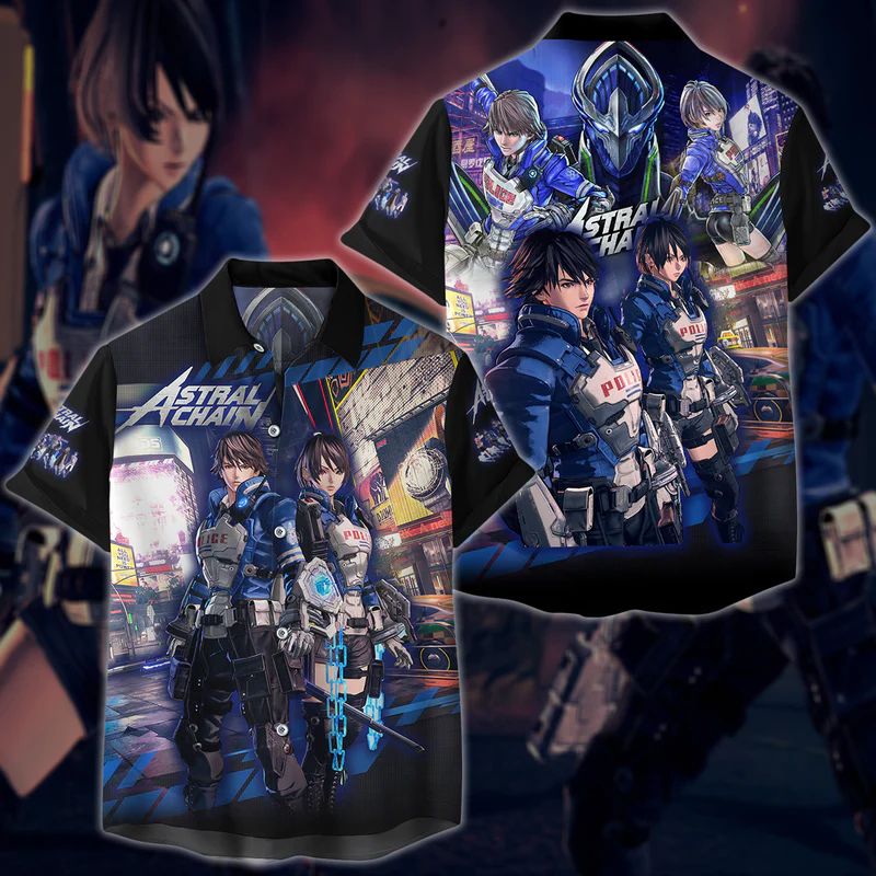 Astral Chain Video Game 3D All Over Printed Hawaiian Shirt