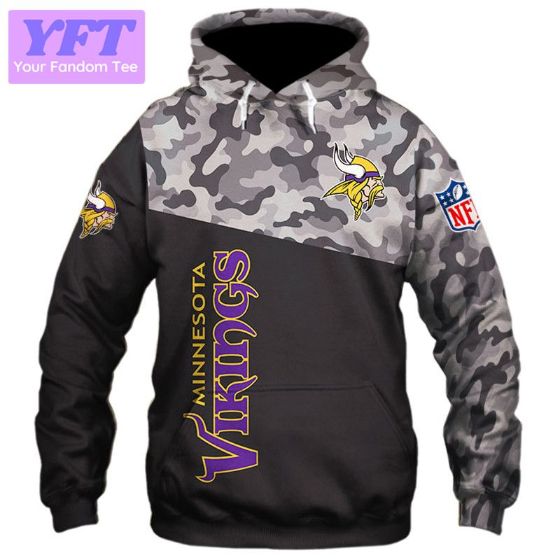 Minnesota Vikings Military New Season 3d Hoodie