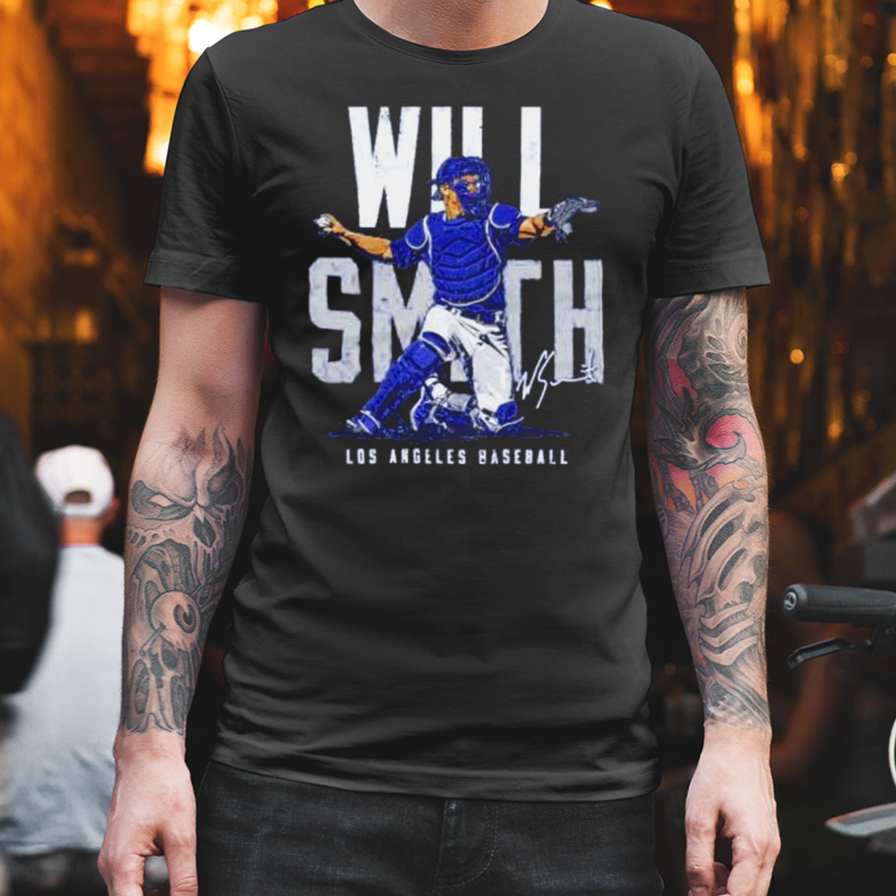 will Smith Los Angeles Dodgers baseball name blocks shirt