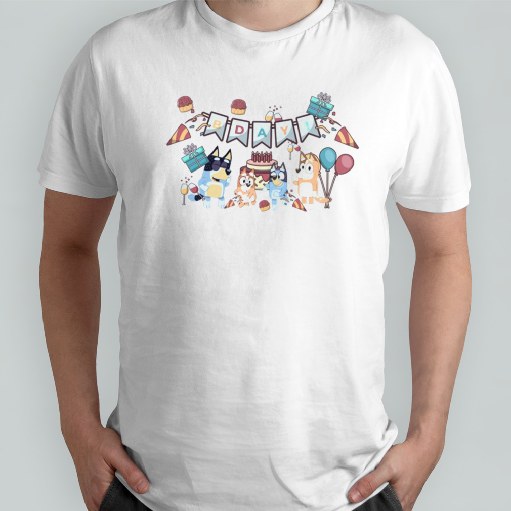 Fanart Bluey Happy Birthday Shirt